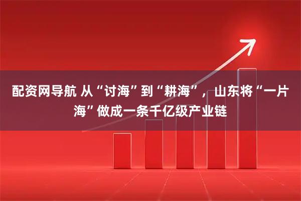 配资网导航 从“讨海”到“耕海”,山东将“一片海”做成一条千亿级产业链